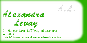 alexandra levay business card